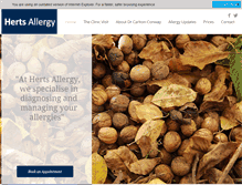 Tablet Screenshot of hertsallergy.com